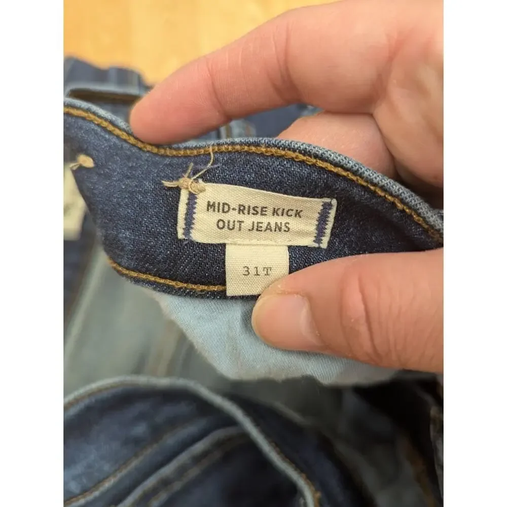 Madewell Mid-Rise Cut Off Distressed Blue Denim Jean Shorts Sz 31 Womens